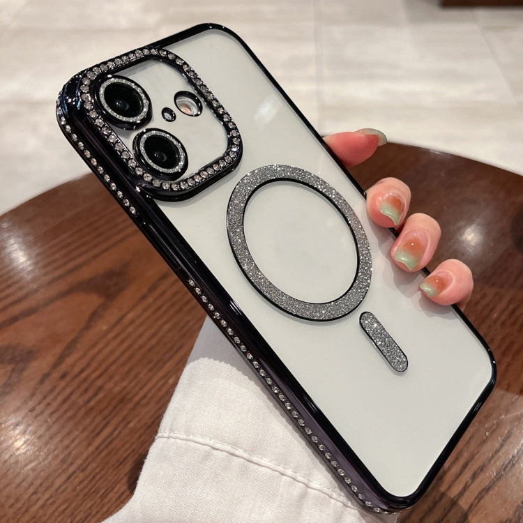 For iPhone 16 Diamond Plated MagSafe TPU Phone Case(Black) - iPhone 16 Cases by PMC TechLife | Online Shopping South Africa | PMC TechLife | Buy Now Pay Later Mobicred