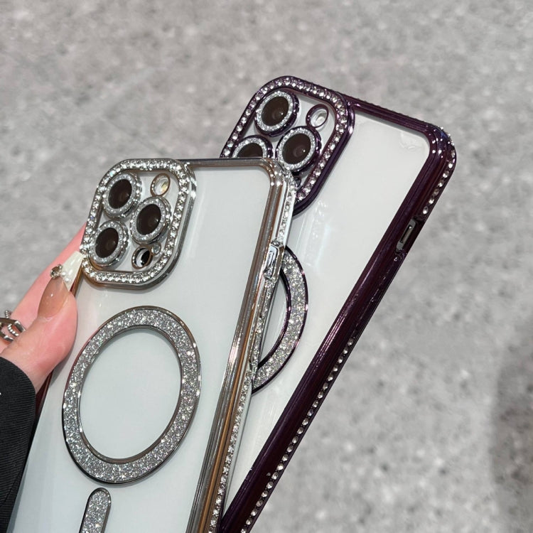 For iPhone 16 Pro Max Diamond Plated MagSafe TPU Phone Case(Pink) - iPhone 16 Pro Max Cases by PMC TechLife | Online Shopping South Africa | PMC TechLife | Buy Now Pay Later Mobicred
