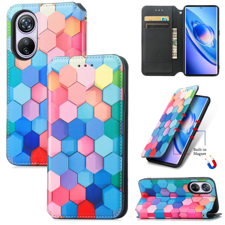 For Blackview A200 Pro CaseNeo Colorful Magnetic Leather Phone Case(Colorful Cube) - More Brand by PMC TechLife | Online Shopping South Africa | PMC TechLife