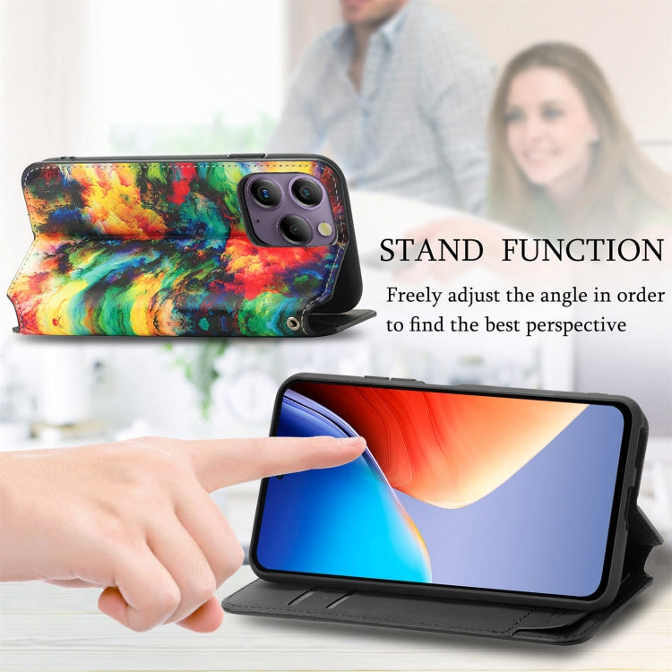 For Blackview  A96 CaseNeo Colorful Magnetic Leather Phone Case(Colorful Cloud) - More Brand by PMC TechLife | Online Shopping South Africa | PMC TechLife