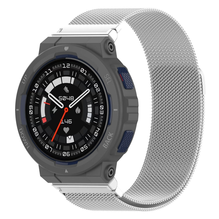 For Amazfit Active Edge A2212 Milan Magnetic Steel Mesh Watch Band(Silver) - free shipping - PMC TechLife - Order now!