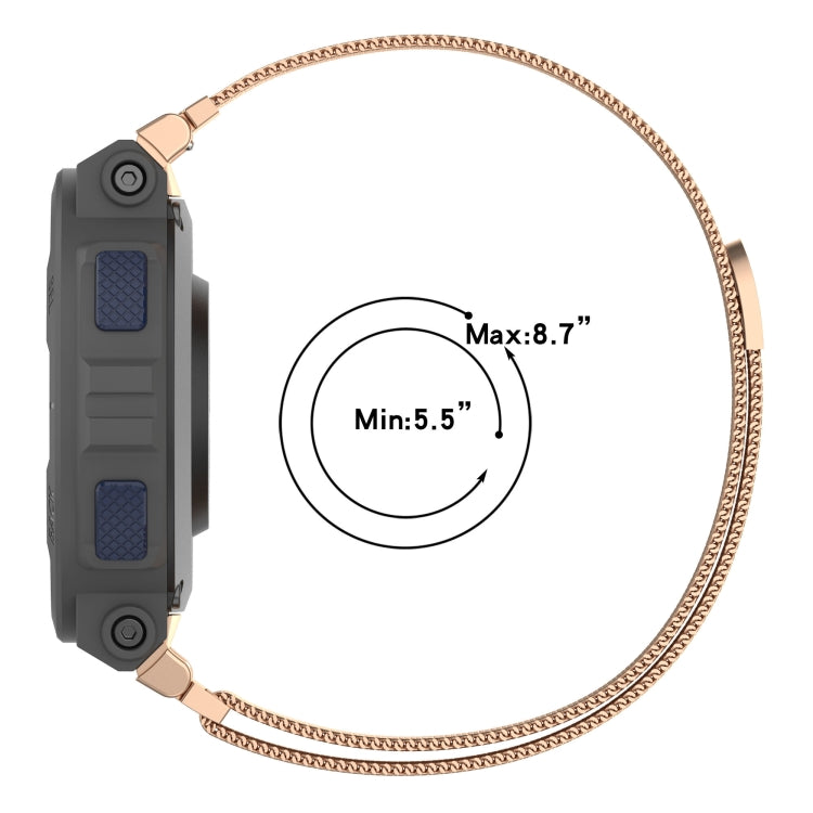 For Amazfit Active Edge A2212 Milan Magnetic Steel Mesh Watch Band(Silver) - free shipping - PMC TechLife - Order now!