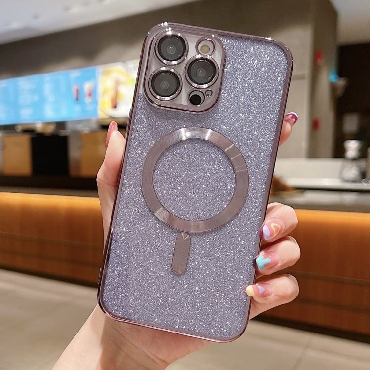 For iPhone 15 Pro MagSafe Glitter Electroplating TPU Phone Case(Purple) - iPhone 15 Pro Cases by PMC TechLife | Online Shopping South Africa | PMC TechLife