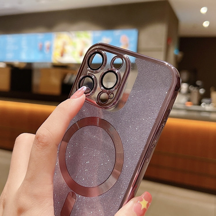 For iPhone 12 MagSafe Glitter Electroplating TPU Phone Case(Blue) - iPhone 12 / 12 Pro Cases by PMC TechLife | Online Shopping South Africa | PMC TechLife