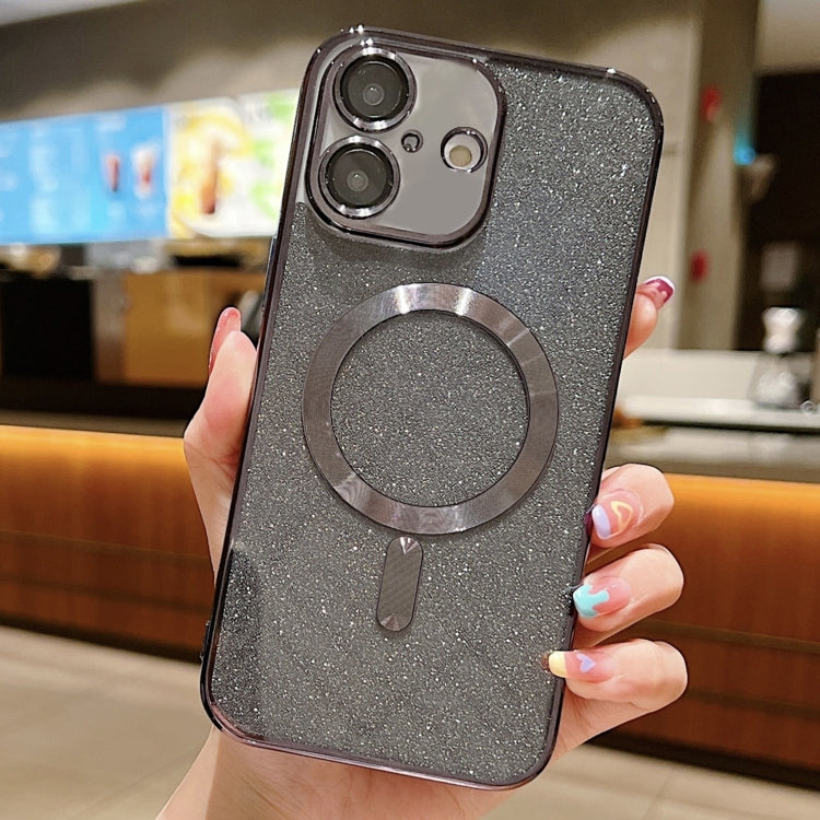 For iPhone 16 Plus MagSafe Glitter Electroplating TPU Phone Case(Black) - iPhone 16 Plus Cases by PMC TechLife | Online Shopping South Africa | PMC TechLife | Buy Now Pay Later Mobicred