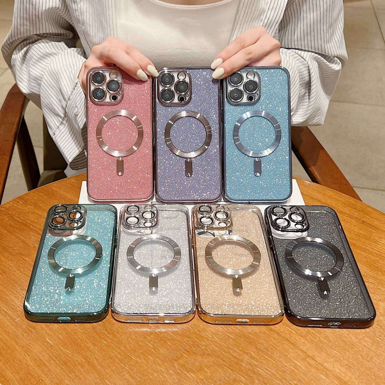 For iPhone 12 Pro Max MagSafe Glitter Electroplating TPU Phone Case(Silver) - iPhone 12 Pro Max Cases by PMC TechLife | Online Shopping South Africa | PMC TechLife