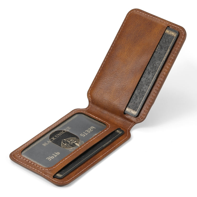 For iPhone 12 Pro Max Suteni H15 MagSafe Oil Eax Leather Detachable Wallet Back Phone Case(Brown) - iPhone 12 Pro Max Cases by Suteni | Online Shopping South Africa | PMC Jewellery