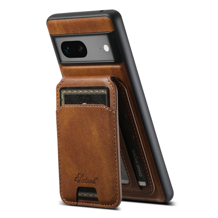 For Google Pixel 7 Suteni H15 Oil Eax Leather Detachable Wallet Back Phone Case(Red) - free shipping - PMC Jewellery - Order now!