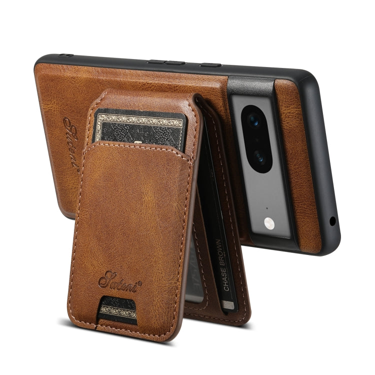 For Google Pixel 7 Suteni H15 Oil Eax Leather Detachable Wallet Back Phone Case(Red) - free shipping - PMC Jewellery - Order now!