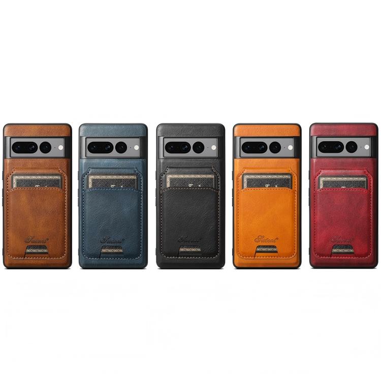 For Google Pixel 8 Pro Suteni H15 Oil Eax Leather Detachable Wallet Back Phone Case(Brown) - free shipping - PMC Jewellery - Order now!