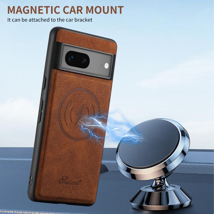 For Google Pixel 7a Suteni H16 Litchi Texture Leather Detachable Wallet Back Phone Case(Black) - free shipping - PMC TechLife - Order now!
