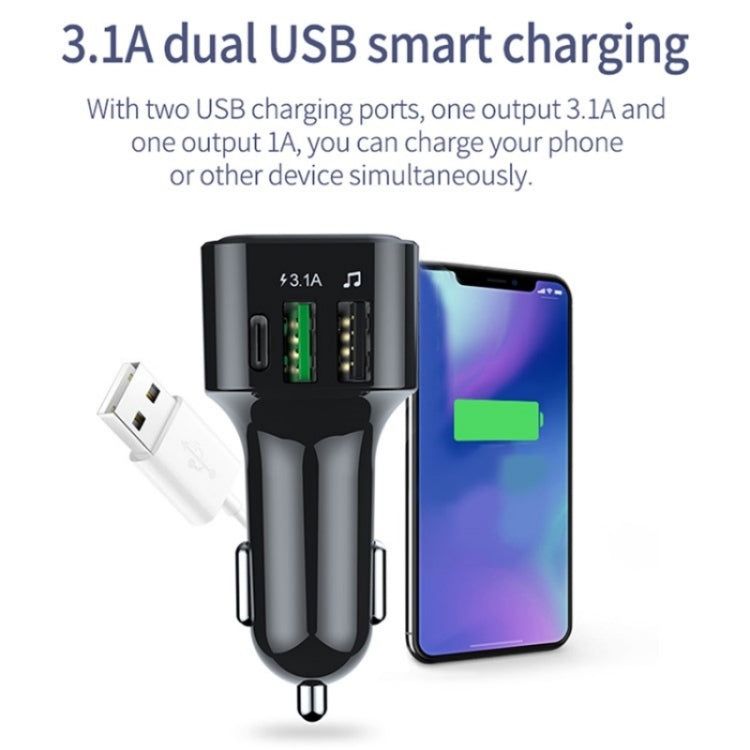 Colorful light Car Hands-free Call Bluetooth Receiver Support U Disk MP3 Player - Bluetooth Car Kits by PMC TechLife | Online Shopping South Africa | PMC TechLife | Buy Now Pay Later Mobicred