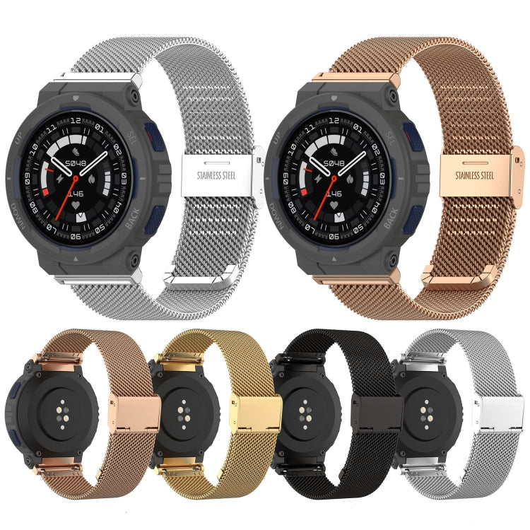 For Amazfit Active Edge A2212 Milan Mesh Single Buckle Watch Band(Silver) - free shipping - PMC TechLife - Order now!