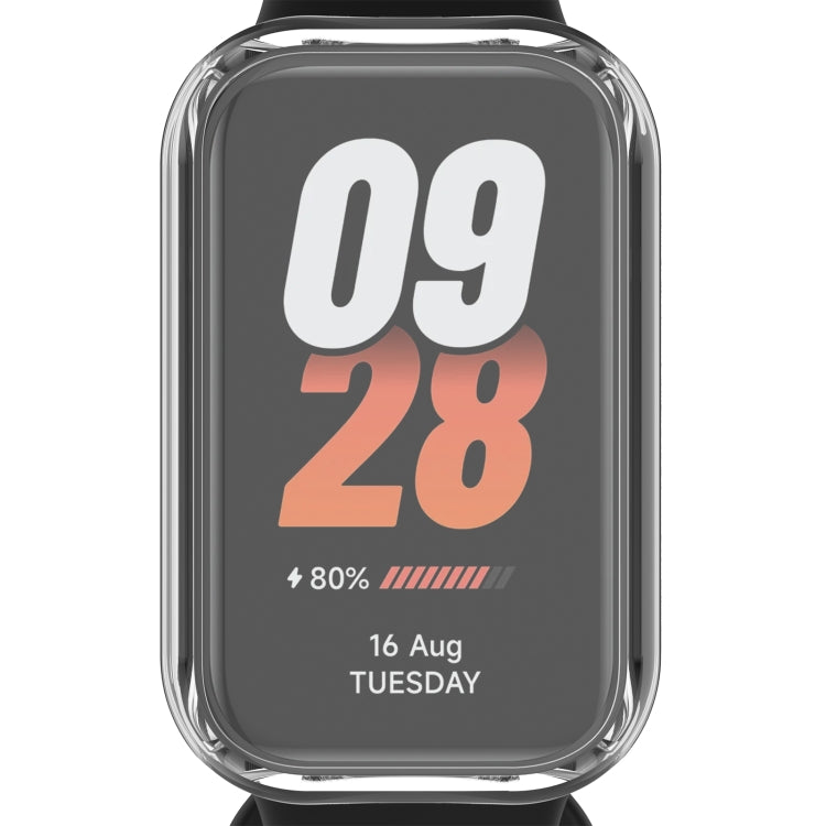 For Xiaomi Smart Band 8 Active Full Package TPU Electroplated Watch Protective Case(Transparent) - Watch Cases by PMC TechLife | Online Shopping South Africa | PMC TechLife | Buy Now Pay Later Mobicred