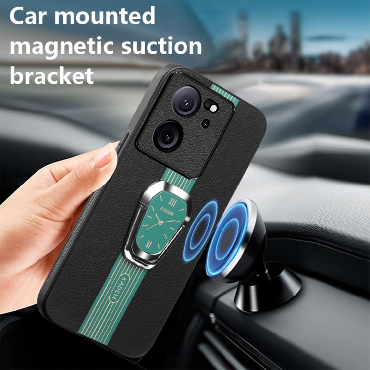 For Xiaomi Redmi K60 Ultra Magnetic Litchi Leather Back Phone Case with Holder(Green) - Redmi K60 Ultra Cases by PMC TechLife | Online Shopping South Africa | PMC TechLife | Buy Now Pay Later Mobicred