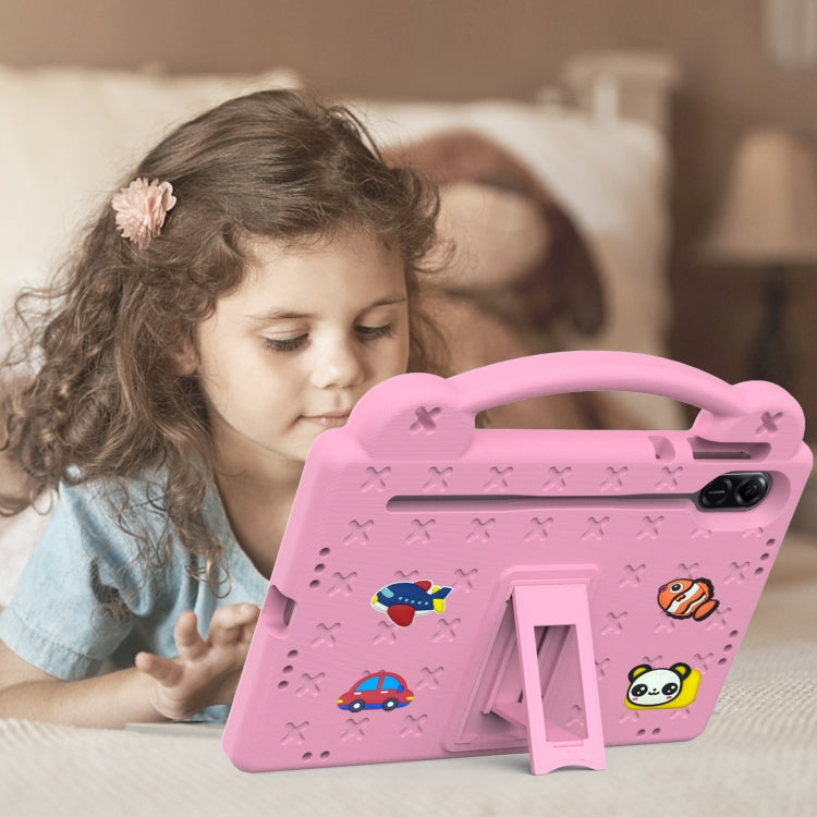 For Honor Pad X9 / X9 2024 Handle Kickstand Children EVA Shockproof Tablet Case(Pink) - Honor by PMC TechLife | Online Shopping South Africa | PMC TechLife | Buy Now Pay Later Mobicred