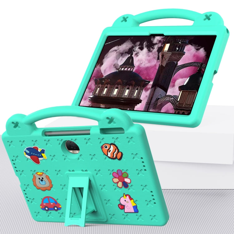 For Honor Pad 9 2023 12.1 Handle Kickstand Children EVA Shockproof Tablet Case(Mint Green) - Honor by PMC TechLife | Online Shopping South Africa | PMC TechLife | Buy Now Pay Later Mobicred