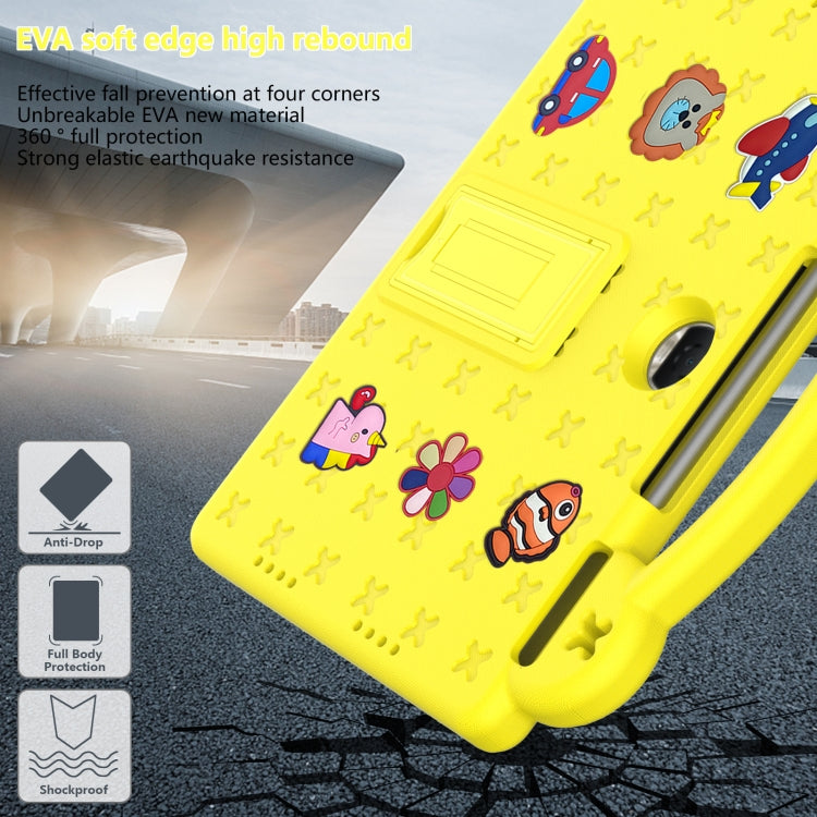 For Honor Pad 9 2023 12.1 Handle Kickstand Children EVA Shockproof Tablet Case(Yellow) - Honor by PMC TechLife | Online Shopping South Africa | PMC TechLife | Buy Now Pay Later Mobicred