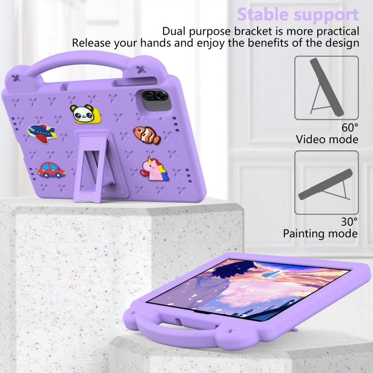 For Honor Pad X8a Handle Kickstand Children EVA Shockproof Tablet Case(Light Purple) - Honor by PMC TechLife | Online Shopping South Africa | PMC TechLife | Buy Now Pay Later Mobicred