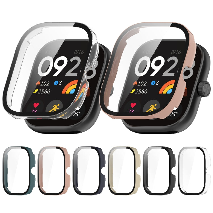 For Redmi Watch 4 Tempered Film Integrated PC Watch Protective Case(Pine Green) - Watch Cases by PMC TechLife | Online Shopping South Africa | PMC TechLife | Buy Now Pay Later Mobicred