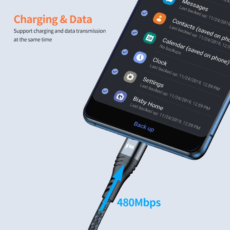 ENKAY 4-in-1 6A USB-A to Type-C / 8 Pin / Micro USB Multifunction Fast Charging Cable, Cable Length:2m(Black) - Multifunction Cable by ENKAY | Online Shopping South Africa | PMC TechLife | Buy Now Pay Later Mobicred