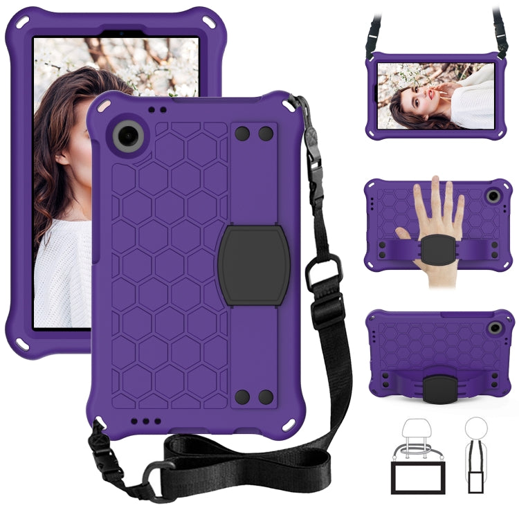 For Blackview Tab 60 8.7 2023 Honeycomb EVA Hybrid PC Tablet Case with Strap(Purple+Black) - Others by PMC TechLife | Online Shopping South Africa | PMC TechLife