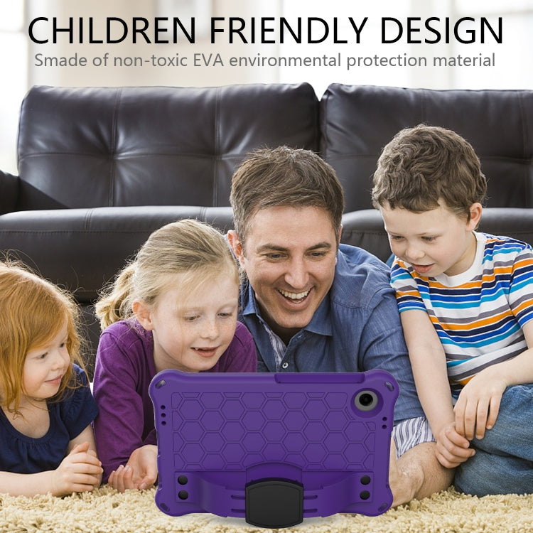 For Blackview Tab 60 8.7 2023 Honeycomb EVA Hybrid PC Tablet Case with Strap(Purple+Black) - Others by PMC TechLife | Online Shopping South Africa | PMC TechLife