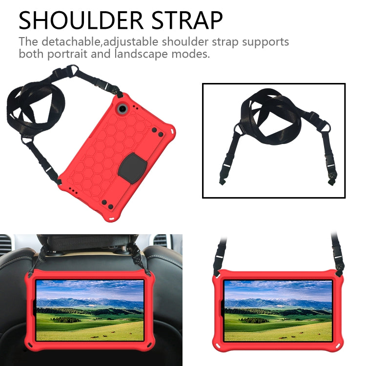 For Alcatel Joy Tab2 2020 / 3T 8.0 Honeycomb EVA Hybrid PC Tablet Case with Strap(Red +Black) - Others by PMC TechLife | Online Shopping South Africa | PMC TechLife | Buy Now Pay Later Mobicred