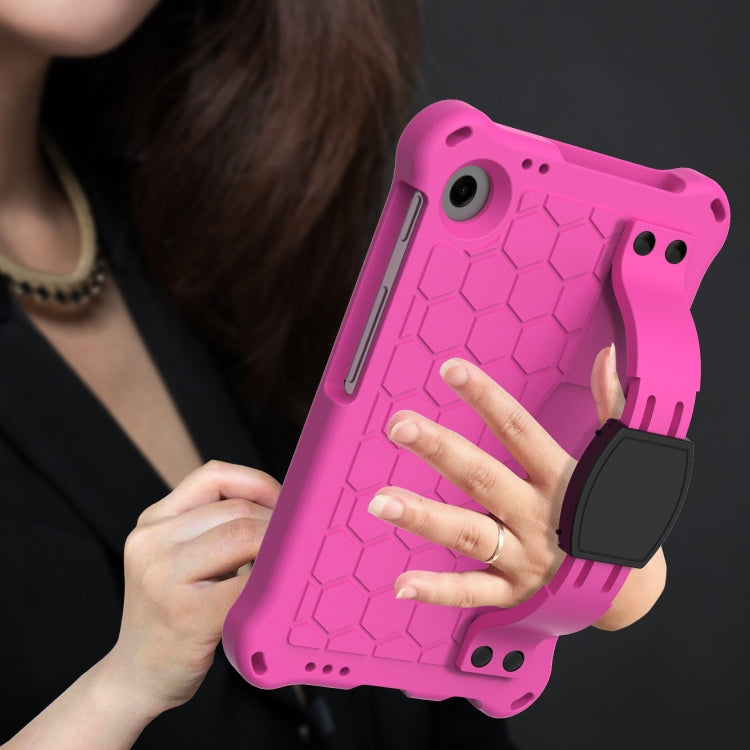 For Alcatel Joy Tab2 2020 / 3T 8.0 Honeycomb EVA Hybrid PC Tablet Case with Strap(Rose Red+Black) - Others by PMC TechLife | Online Shopping South Africa | PMC TechLife | Buy Now Pay Later Mobicred