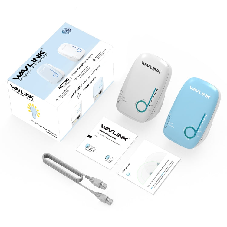 WAVLINK WN576K2 AC1200 Household WiFi Router Network Extender Dual Band Wireless Repeater, Plug:US Plug (Blue) - free shipping - PMC Jewellery - Order now!