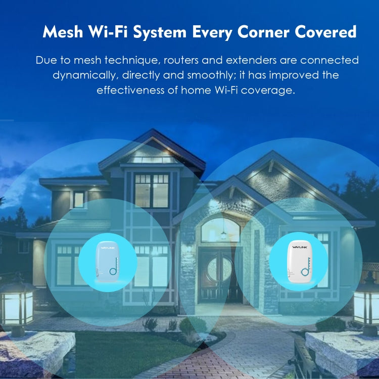 WAVLINK WN576K2 AC1200 Household WiFi Router Network Extender Dual Band Wireless Repeater, Plug:US Plug (White) - free shipping - PMC Jewellery - Order now!