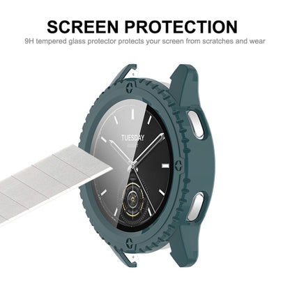 For Xiaomi Watch S3 ENKAY Hat-Prince Full Coverage PC + Tempered Glass Film Integrated Watch Case(Dark Blue) - Watch Cases by ENKAY | Online Shopping South Africa | PMC Jewellery | Buy Now Pay Later Mobicred