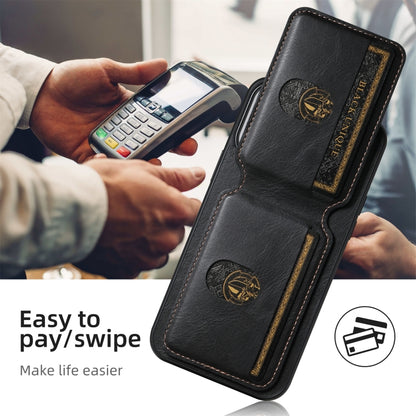 For iPhone 16 Pro Suteni H02 Leather Wallet Stand Back Phone Case(Black) - iPhone 16 Pro Cases by Suteni | Online Shopping South Africa | PMC Jewellery | Buy Now Pay Later Mobicred