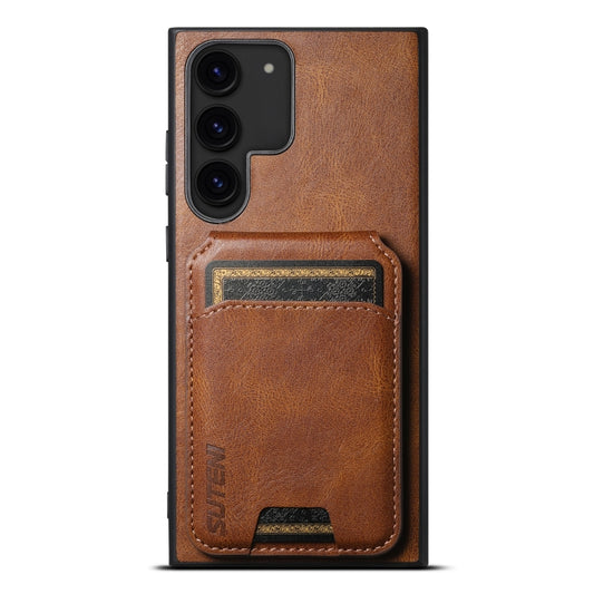 For Samsung Galaxy S24+ 5G Suteni H02 Leather Wallet Stand Back Phone Case(Brown) - Galaxy S24+ 5G Cases by Suteni | Online Shopping South Africa | PMC Jewellery | Buy Now Pay Later Mobicred