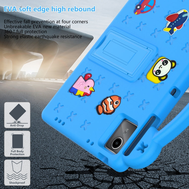 For Lenovo P11 Plus J607F / Xiaoxin Pad 11 Handle Kickstand Children EVA Shockproof Tablet Case(Sky Blue) - Lenovo by PMC TechLife | Online Shopping South Africa | PMC TechLife | Buy Now Pay Later Mobicred