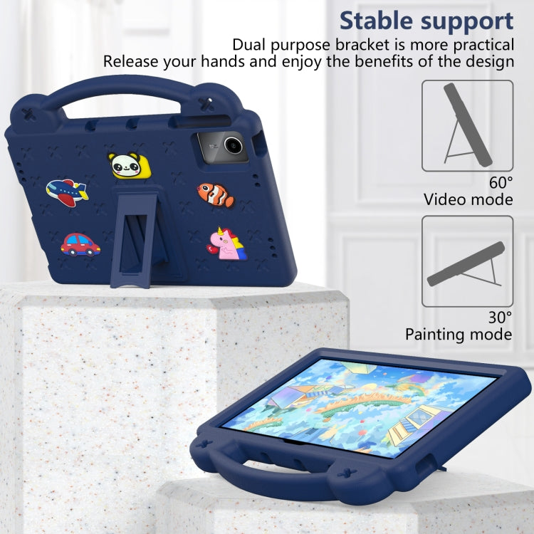 For TCL Tab 11 9466x3 Handle Kickstand Children EVA Shockproof Tablet Case(Navy Blue) - Others by PMC TechLife | Online Shopping South Africa | PMC TechLife | Buy Now Pay Later Mobicred
