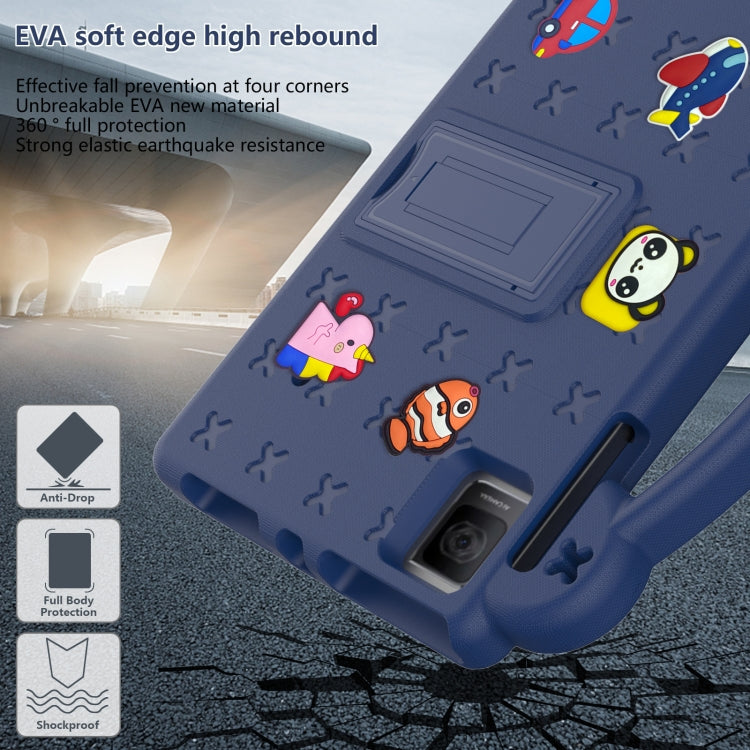 For TCL Tab 10 Gen2 10.36 2023 Handle Kickstand Children EVA Shockproof Tablet Case(Navy Blue) - Others by PMC TechLife | Online Shopping South Africa | PMC TechLife | Buy Now Pay Later Mobicred