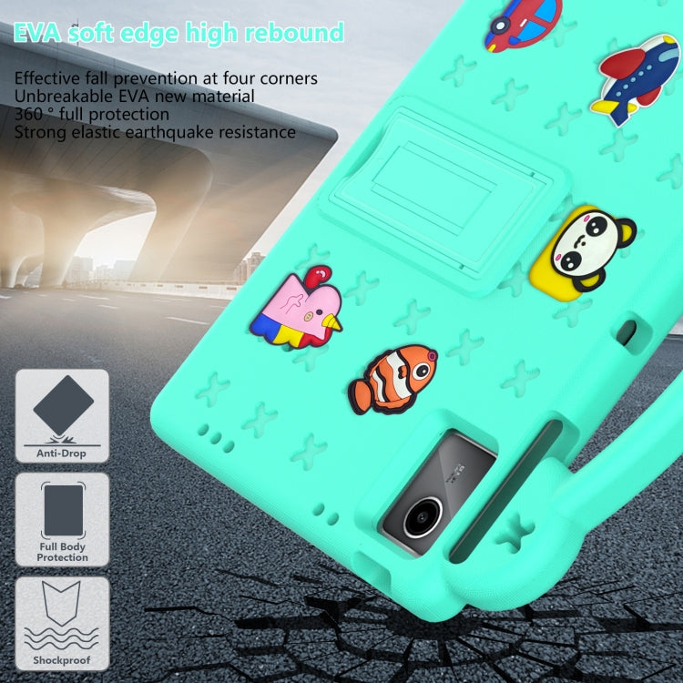 For DOOGEE T30 Pro 11 2023 Handle Kickstand Children EVA Shockproof Tablet Case(Mint Green) - Others by PMC TechLife | Online Shopping South Africa | PMC TechLife | Buy Now Pay Later Mobicred