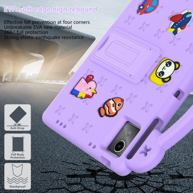 For DOOGEE T30 Pro 11 2023 Handle Kickstand Children EVA Shockproof Tablet Case(Light Purple) - Others by PMC TechLife | Online Shopping South Africa | PMC TechLife | Buy Now Pay Later Mobicred