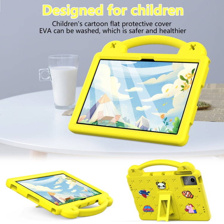 For DOOGEE T30 Pro 11 2023 Handle Kickstand Children EVA Shockproof Tablet Case(Yellow) - Others by PMC TechLife | Online Shopping South Africa | PMC TechLife | Buy Now Pay Later Mobicred