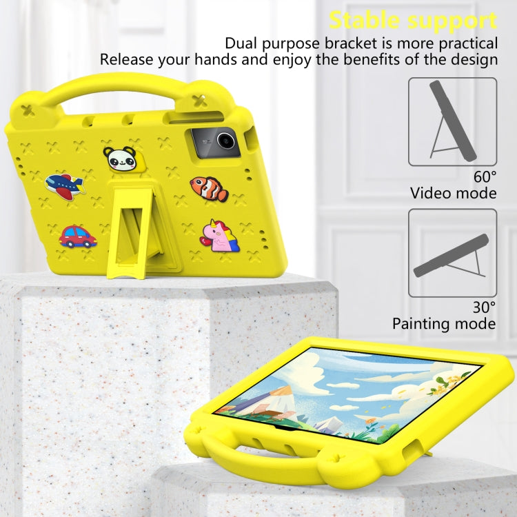 For DOOGEE T30 Pro 11 2023 Handle Kickstand Children EVA Shockproof Tablet Case(Yellow) - Others by PMC TechLife | Online Shopping South Africa | PMC TechLife | Buy Now Pay Later Mobicred