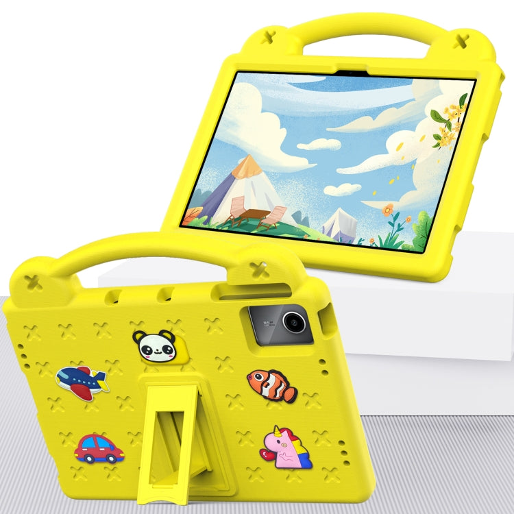 For DOOGEE T30 Pro 11 2023 Handle Kickstand Children EVA Shockproof Tablet Case(Yellow) - Others by PMC TechLife | Online Shopping South Africa | PMC TechLife | Buy Now Pay Later Mobicred
