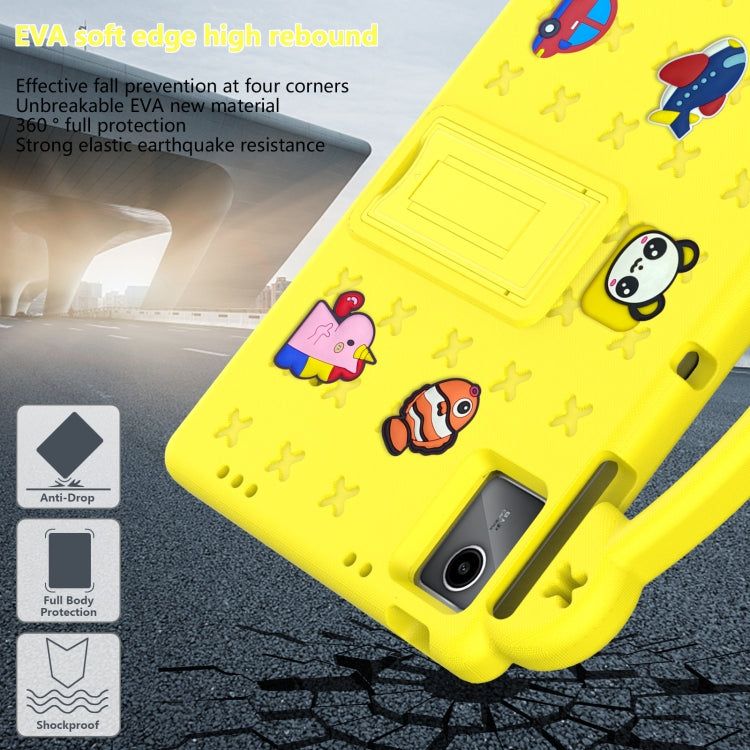 For DOOGEE T30 Pro 11 2023 Handle Kickstand Children EVA Shockproof Tablet Case(Yellow) - Others by PMC TechLife | Online Shopping South Africa | PMC TechLife | Buy Now Pay Later Mobicred