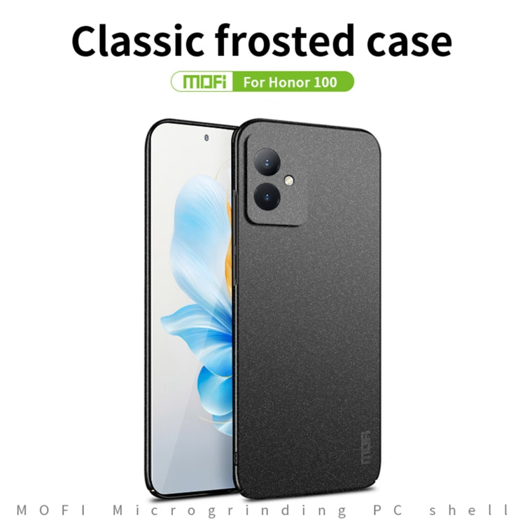 For Honor 100 MOFI Fandun Series Frosted PC Ultra-thin All-inclusive Phone Case(Black) - Honor Cases by MOFI | Online Shopping South Africa | PMC Jewellery