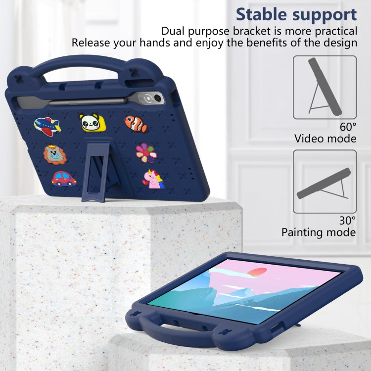 For  Lenovo Tab  P12 / Xiaoxin Pad Pro 12.7 Handle Kickstand Children EVA Shockproof Tablet Case(Navy Blue) - free shipping - PMC TechLife - Order now!
