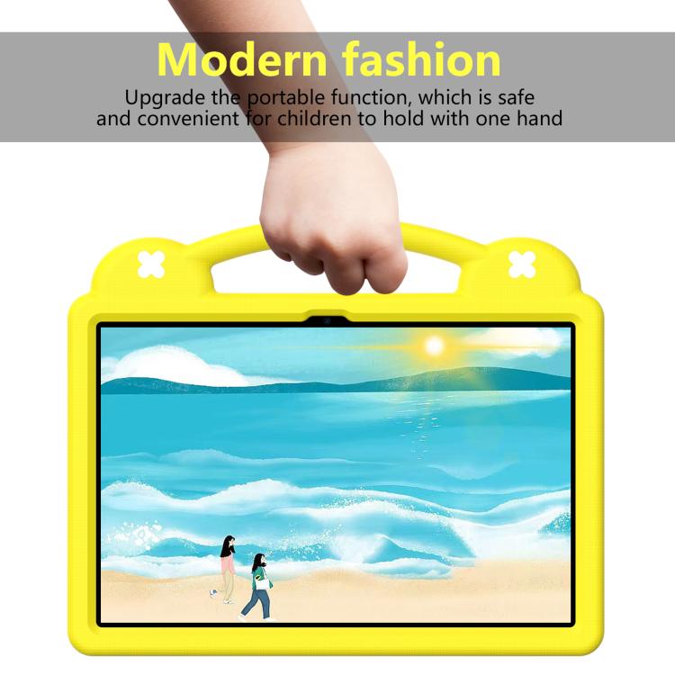 For  Lenovo Xiaoxin Pad Pro 12.7 2025 Handle Kickstand Children EVA Shockproof Tablet Case(Yellow) - Lenovo by PMC TechLife | Online Shopping South Africa | PMC TechLife | Buy Now Pay Later Mobicred
