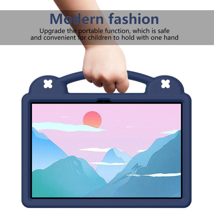 For  Lenovo Xiaoxin Pad Pro 12.7 2025 Handle Kickstand Children EVA Shockproof Tablet Case(Navy Blue) - Lenovo by PMC TechLife | Online Shopping South Africa | PMC TechLife | Buy Now Pay Later Mobicred