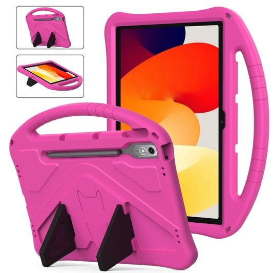 For Lenovo Tab P12 EVA Shockproof Tablet Case with Holder(Rose Red) - Lenovo by PMC Jewellery | Online Shopping South Africa | PMC Jewellery | Buy Now Pay Later Mobicred