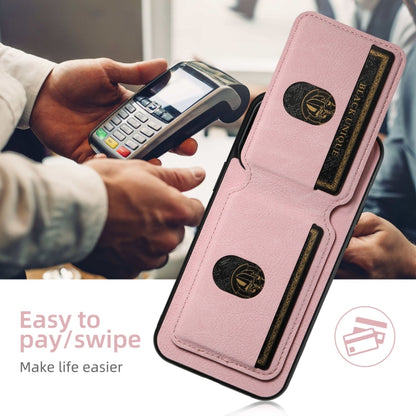 For iPhone 16 Pro Max Suteni H02 Litchi Leather Card Wallet Stand Back Phone Case(Pink) - iPhone 16 Pro Max Cases by Suteni | Online Shopping South Africa | PMC Jewellery | Buy Now Pay Later Mobicred