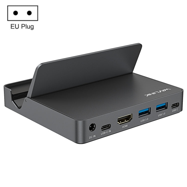 WAVLINK WL-UHP3D01 Portable Type-C Cell Phone Docking Station Multi-Port USB HUB Adapter(EU Plug) - free shipping - PMC Jewellery - Order now!